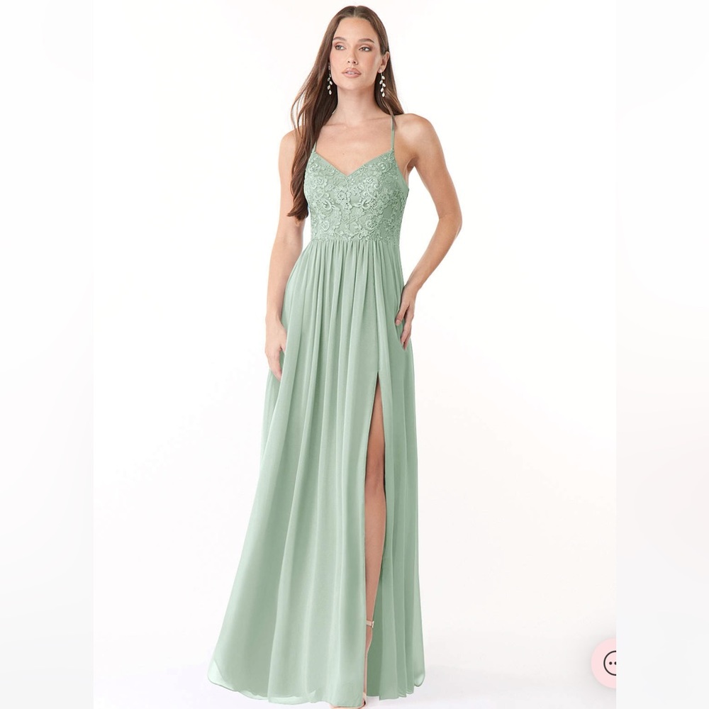 Azazie Kelia bridesmaid dress size 14 Agave